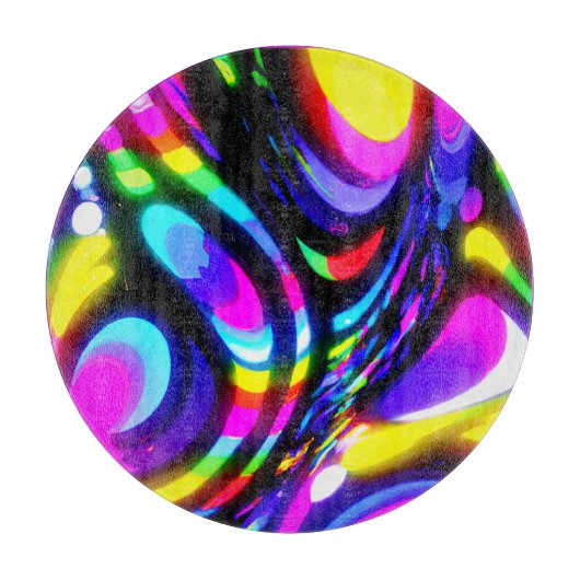 Lebhaftes Spiral Fantasy Pattern Schneidebrett (Vorderseite)