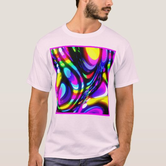 Lebhaftes Spiral Fantasy Pattern T-Shirt (Vorderseite)