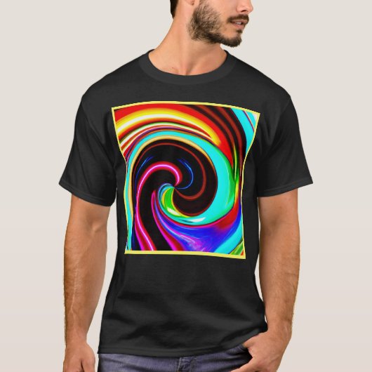 Lebhaftes Spiral Fantasy Pattern T-Shirt (Vorderseite)