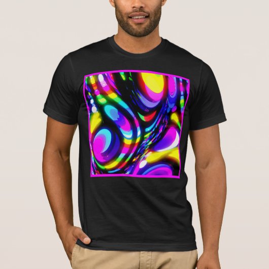 Lebhaftes Spiral Fantasy Pattern T-Shirt (Vorderseite)