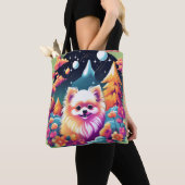Lebhaftes Spitz-HundPortrait Tasche (Von Nahem)
