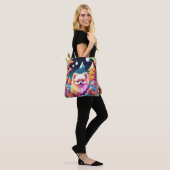 Lebhaftes Spitz-HundPortrait Tasche (Am Model)