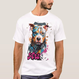 Lebhaftes Splash Pit Bull Design T-Shirt