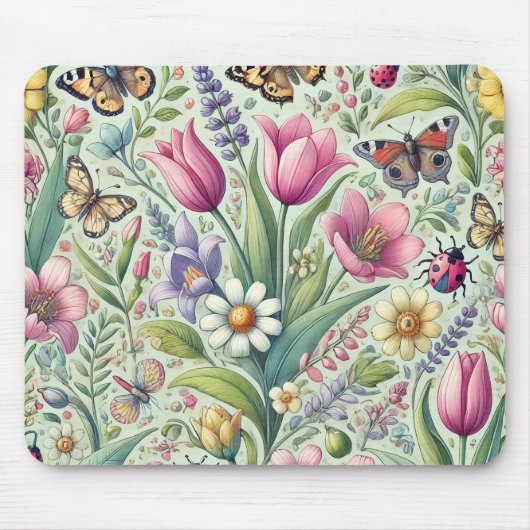 Lebhaftes Spring-Themed Mouse Pad Mousepad (Vorne)