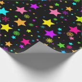Lebhaftes SternenNachtmuster Geschenkpapier (Ecke)