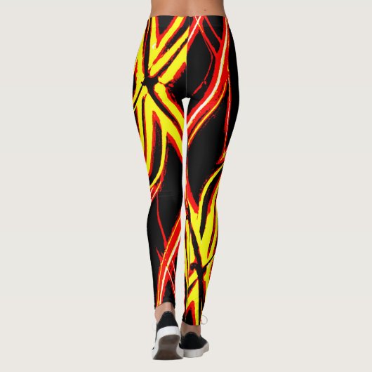 Lebhaftes strahlendes Neon Hues-Muster Leggings (Rückseite)