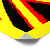 Lebhaftes strahlendes Neon Hues-Muster Poster (Ecke)