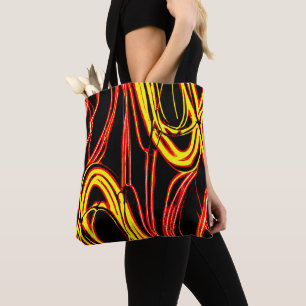 Lebhaftes strahlendes Neon Hues-Muster Tasche