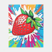 Lebhaftes Strawberry Artwork Fleecedecke (Vorderseite)
