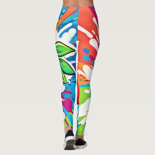 Lebhaftes Strawberry Artwork Leggings (Rückseite)