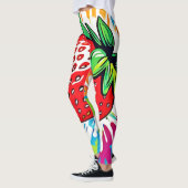 Lebhaftes Strawberry Artwork Leggings (Links)