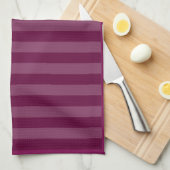 Lebhaftes Striped Maroon Matching Geschirrtuch (Viertel Falte)