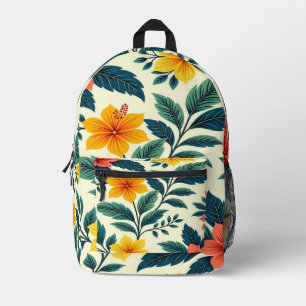 Lebhaftes stylisches, mehrfarbiges Blumenmuster Bedruckter Rucksack