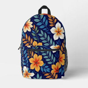 Lebhaftes stylisches, mehrfarbiges Blumenmuster Bedruckter Rucksack
