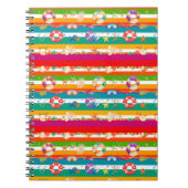 Lebhaftes Summer Beach Themendesign Notizblock (Vorderseite)