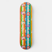Lebhaftes Summer Beach Themendesign Skateboard (Vorderseite)