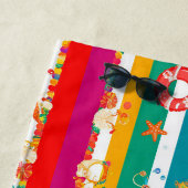Lebhaftes Summer Beach Themendesign Strandtuch (Beispiel)