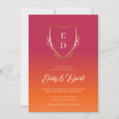 Lebhaftes Summer Wedding Monogram Foto Save The Date (Vorderseite)