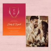 Lebhaftes Summer Wedding Monogram Foto Save The Date