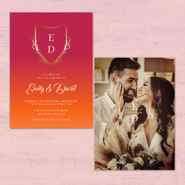 Lebhaftes Summer Wedding Monogram Foto Save The Date