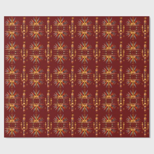 Lebhaftes Sunburst Pattern im Südwesten Geschenkpapier (Flach)