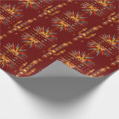 Lebhaftes Sunburst Pattern im Südwesten Geschenkpapier (Ecke)