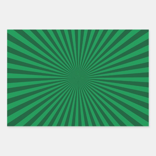 Lebhaftes Sunburst Pattern Trio Geschenkpapier Set (Vorderseite)