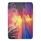 Lebhaftes Sunset Beach Traumdesign Badematte (Vorderseite Vertikal)