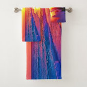 Lebhaftes Sunset Beach Traumdesign Badhandtuch Set (Insitu)