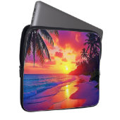 Lebhaftes Sunset Beach Traumdesign Laptopschutzhülle (Vorne Rechts)