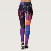 Lebhaftes Sunset Beach Traumdesign Leggings (Rückseite)