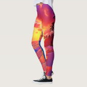 Lebhaftes Sunset Beach Traumdesign Leggings (Links)