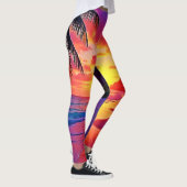 Lebhaftes Sunset Beach Traumdesign Leggings (Rechts)