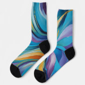 Lebhaftes Swirling Socken (Linkes Detail)