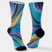 Lebhaftes Swirling Socken (Gewinkelt)