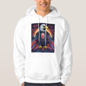 Lebhaftes T - Shirt-Design mit einem amerikanische Hoodie (Vorderseite)