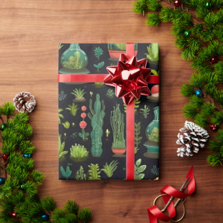 Lebhaftes Terrarium Decoupage Wrapping Paper Geschenkpapier