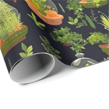 Lebhaftes Terrarium Decoupage Wrapping Paper