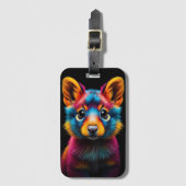 Lebhaftes Tierdesign farbenfroh Gepäckanhänger (Vorderseite Vertikal)
