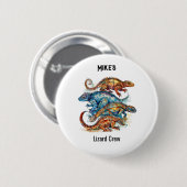 Lebhaftes Totem der Stammesechse Button (Vorne & Hinten)