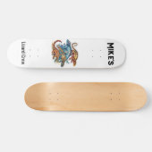 Lebhaftes Totem der Stammesechse Skateboard (Horizontal)