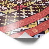 Lebhaftes traditionelles Textilmuster Fotodruck (Ecke)