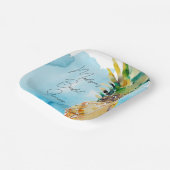 Lebhaftes tropisches Ananas-Brautparty-Party Pappteller (Gewinkelt)