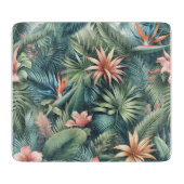 Lebhaftes tropisches Dschungelmuster Schneidebrett (Vorderseite)