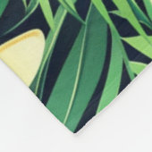 Lebhaftes tropisches Flair mit Parkettdesign Fleecedecke (Ecke)