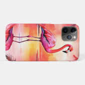 Lebhaftes tropisches Flamingo-Glühdesign Case-Mate iPhone Hülle (Rückseite (Horizontal))