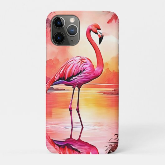Lebhaftes tropisches Flamingo-Glühdesign Case-Mate iPhone Hülle (Rückseite)