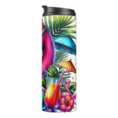 Lebhaftes tropisches Flamingo Thermosbecher (Nach rechts gedreht)