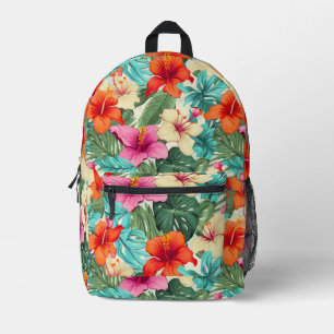 Lebhaftes tropisches Muster Bedruckter Rucksack