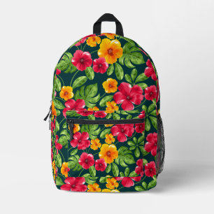 Lebhaftes tropisches Muster Bedruckter Rucksack